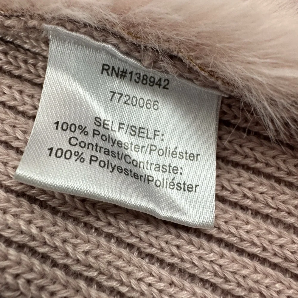 TWELFTH LOVE Womens Faux Fur Suede Vest Duster Cardigan Rose/Pink - L - Picture 7 of 7